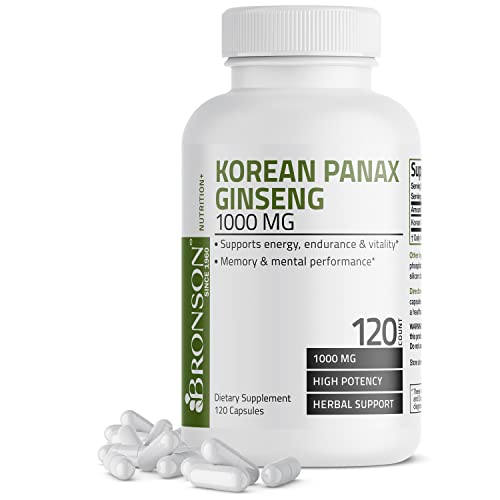 Bronson Korean Panax Ginseng 1000 mg Supports Energy, Endurance &...