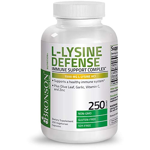 Bronson L-Lysine Defense Immune Support Complex 1500 MG L-Lysine ...