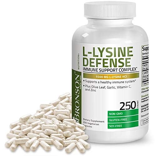 Bronson L-Lysine Defense Immune Support Complex 1500 MG L-Lysine ...