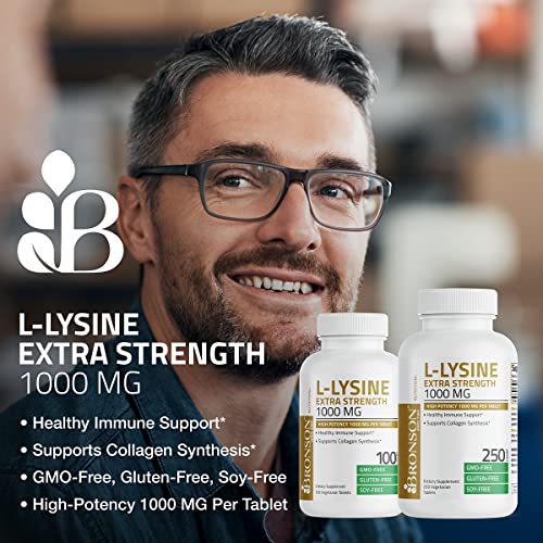 Bronson L-Lysine Extra Strength 1000 MG per Tablet High Potency, ...