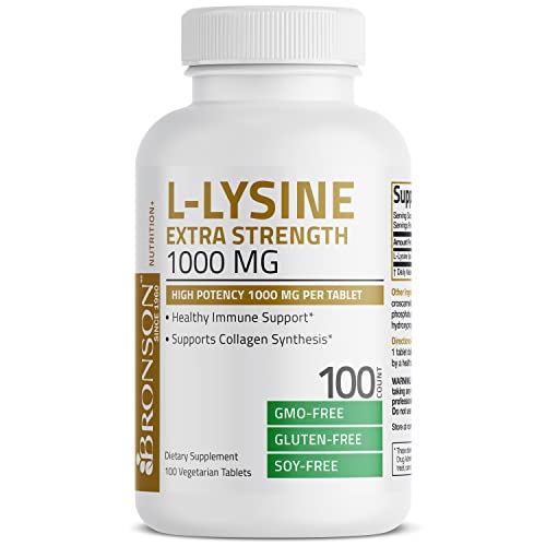 Bronson L-Lysine Extra Strength 1000 MG per Tablet High Potency, ...