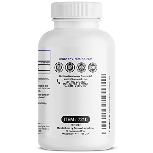 Bronson L-Theanine 200mg Double-Strength with Passion Flower He...