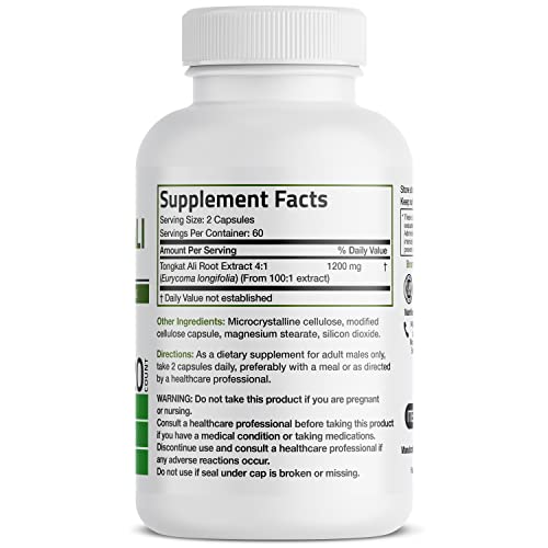 Bronson Longjack Tongkat Ali 1200mg Extra Strength 1200mg Per Ser...