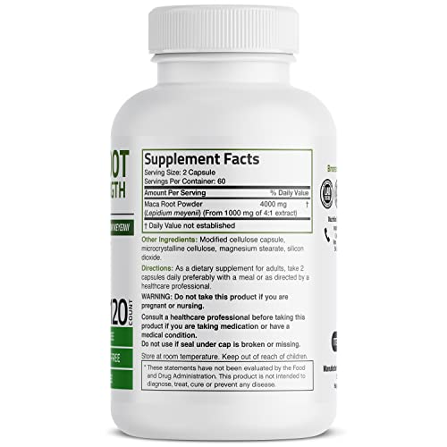 Bronson Maca Root Extra Strength 4000 MG per Serving, Lepidium Me...