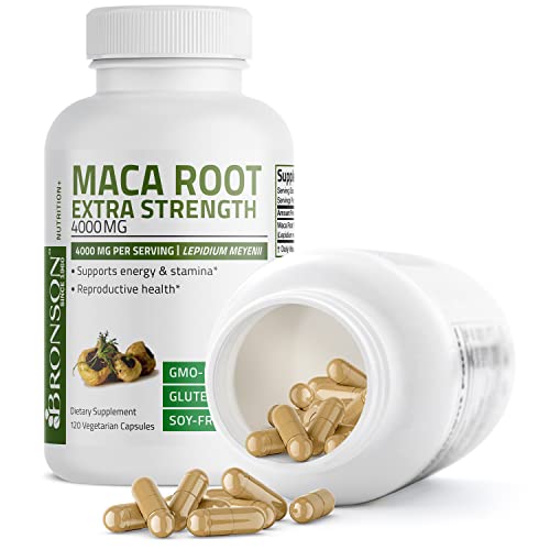 Bronson Maca Root Extra Strength 4000 MG per Serving, Lepidium Me...