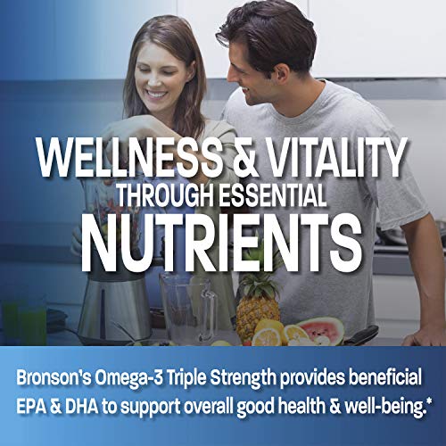 Bronson Omega 3 Fish Oil Triple Strength 2720 mg, High EPA 1250 m...