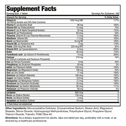 Bronson ONE Daily Men’s Complete Multivitamin Multimineral Once-D...