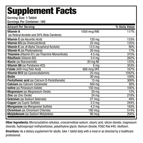 Bronson ONE Daily Women’s 50+ Complete Multivitamin Multimineral,...