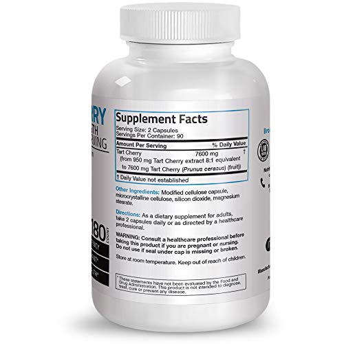 Bronson Tart Cherry Maximum Strength 7600 mg, 180 Vegetarian Caps...