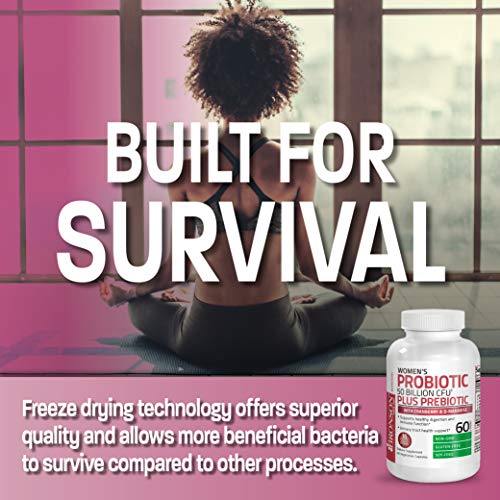 Bronson Womens Probiotic 50 Billion CFU + Prebiotic with Cranber...