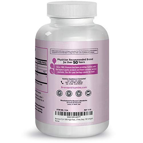 CLA for Women 1000 mg High Potency, Non-GMO Conjugated Linoleic A...
