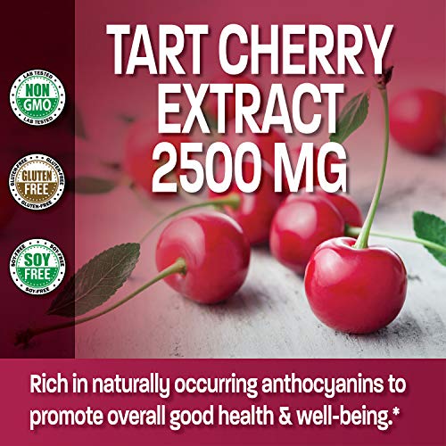 Tart Cherry Extract 2500 mg Premium Non-GMO Formula Packed with A...