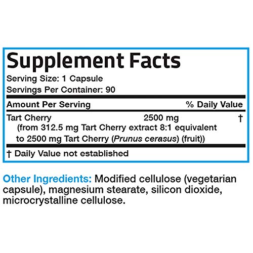 Tart Cherry Extract 2500 mg Premium Non-GMO Formula Packed with A...