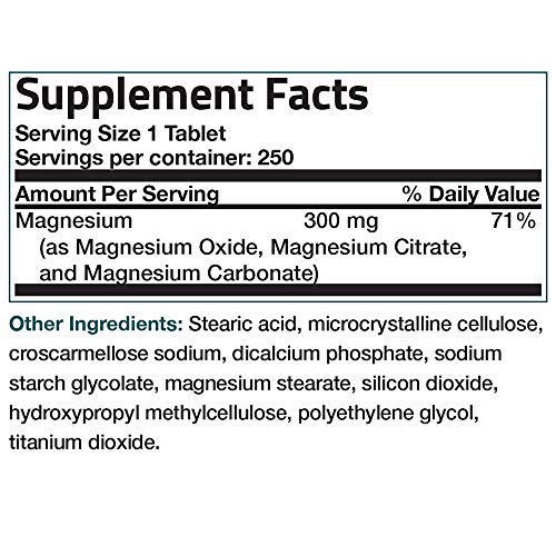 Triple Magnesium Complex Maximum Coverage 300 Mg Magnesium Oxide ...