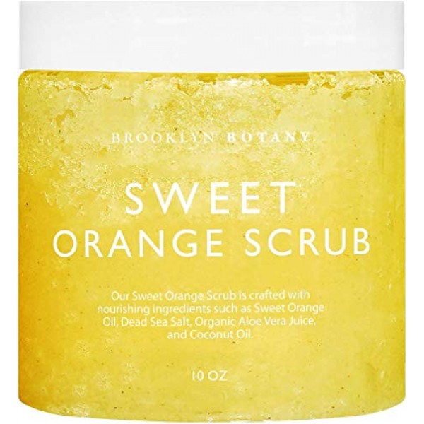 Brooklyn Botany 100% Natural Sweet Orange Body Scrub & Hand Scrub...