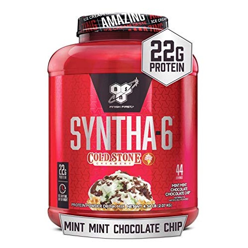 BSN Syntha-6 Whey Protein Powder, Cold Stone Creamery- Mint Mint ...