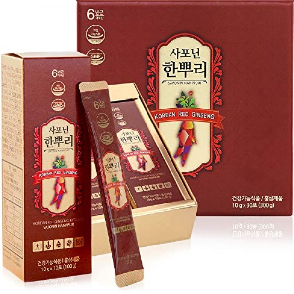 Korean Panax Red Ginseng Extract-6 Year Roots Ginsenoside-20mg Ma...