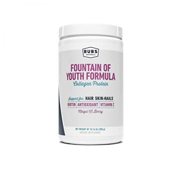 BUBS Naturals Fountain of Youth Womens Collagen Protein Powder F...