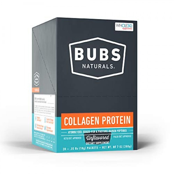BUBS Naturals Pasture Raised Grass-Fed Collagen Peptides | Keto F...