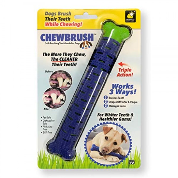 BulbHead Chewbrush Toothbrush Dog Toothbrush and Dog Toy - No Dog...