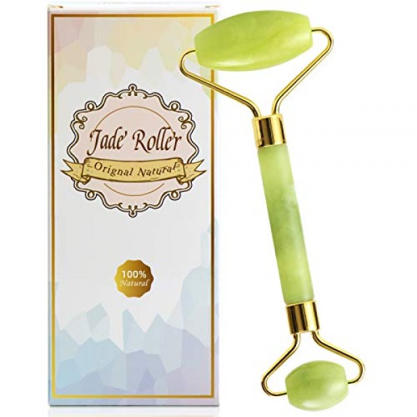100% Real Natural Jade Face Roller/Anti-aging Facial Roller Jade ...