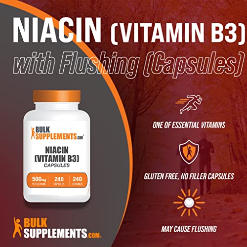 BULKSUPPLEMENTS.COM Niacin Capsules with Flushing - Vitamin B3 Su...