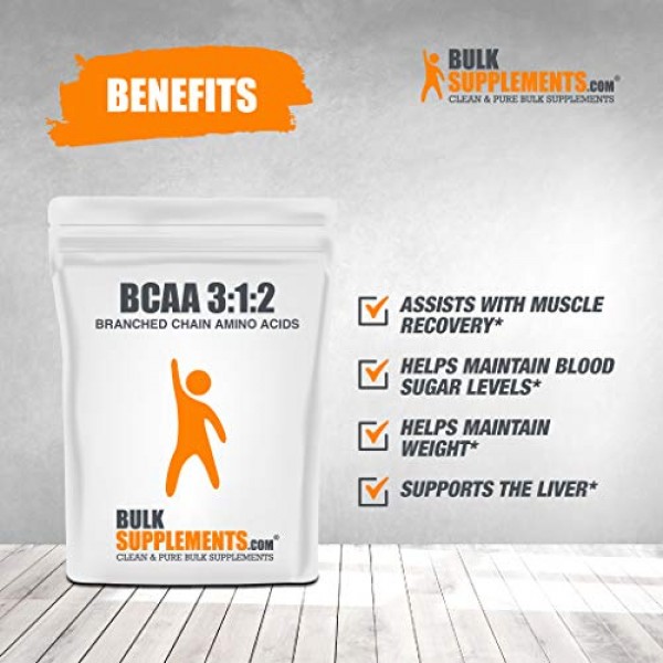 BulkSupplements.com BCAA 3:1:2 Branched Chain Amino Acids Powde...