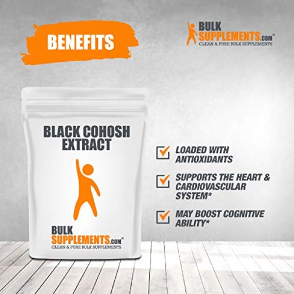 BulkSupplements.com Black Cohosh Extract Powder - Melanin Supplem...