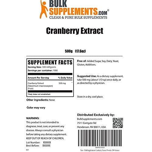 BulkSupplements.com Cranberry Extract Powder - Cranberry Suppleme...