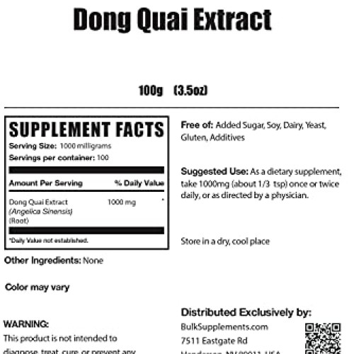 BulkSupplements.com Dong Quai Extract - Womens Health & Menopaus...