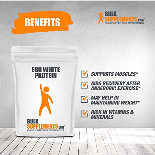 BulkSupplements.com Egg White Protein Powder - Unflavored Powdere...