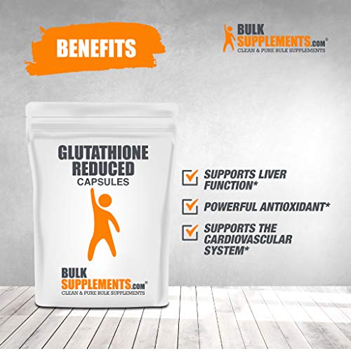 BulkSupplements.com Glutathione Reduced Capsules - Liver Support ...