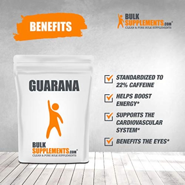 BulkSupplements.com Guarana Extract 22% Caffeine - Brazil Seed ...