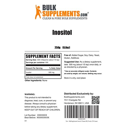 BulkSupplements.com Inositol Powder - Vitamin B8 Supplement for A...