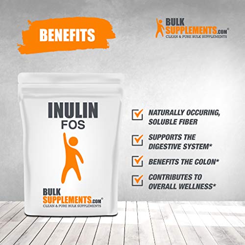 BulkSupplements.com Inulin FOS Powder Fiber Supplement - Prebio...