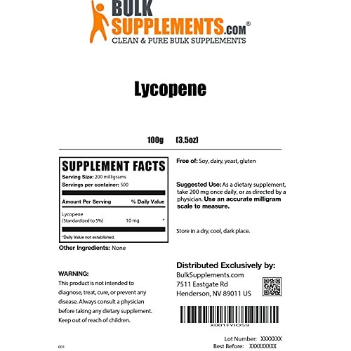 BulkSupplements.com Lycopene Powder - Antioxidants Supplement - N...