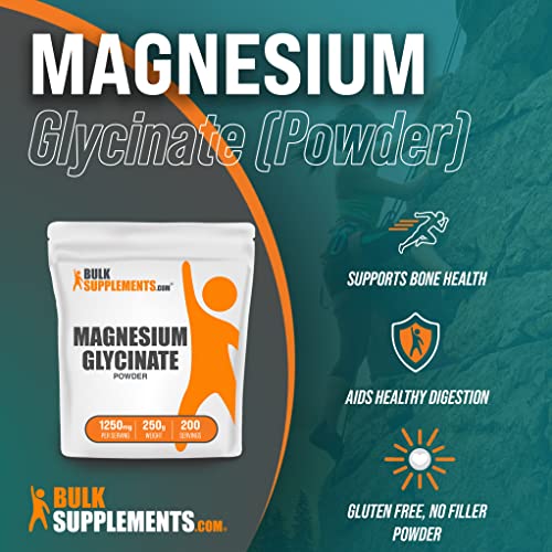 BulkSupplements.com Magnesium Glycinate Powder - Magnesium Supple...