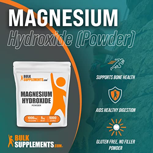BulkSupplements.com Magnesium Hydroxide Powder - Magnesium Supple...