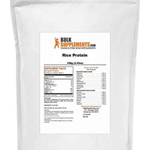 BulkSupplements.com Organic Rice Protein Concentrate 80% Powder -...