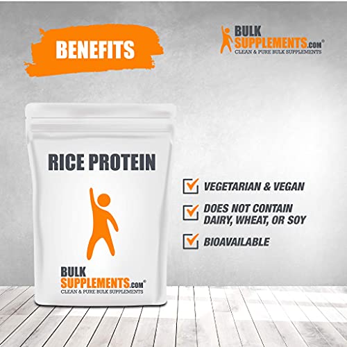 BulkSupplements.com Organic Rice Protein Concentrate 80% Powder -...