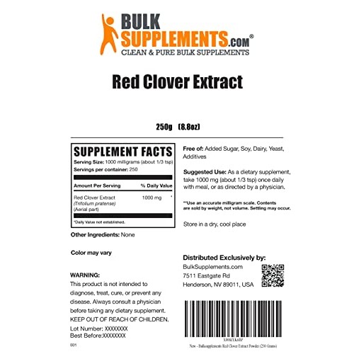 BulkSupplements.com Red Clover Extract - Red Clover Leaf Extract ...