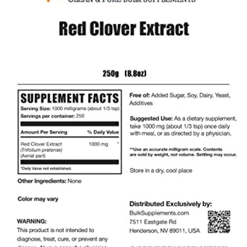 BulkSupplements.com Red Clover Extract - Red Clover Leaf Extract ...