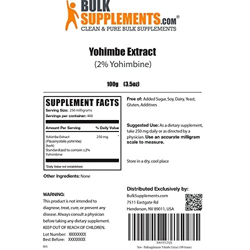 BulkSupplements.com Yohimbe Extract - Yohimbe Supplements for Men...