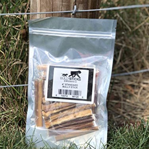 Bullysticks Organic 4 Free Range Thick Bully Sticks 15 Pack B...