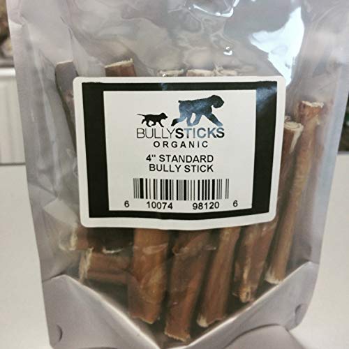 Bullysticks Organic 4 Free Range Thick Bully Sticks 15 Pack B...
