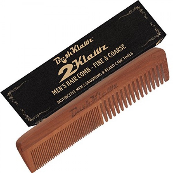 2Klawz Hair Comb for Men - Hair and Beard Comb with Wide and Fine...