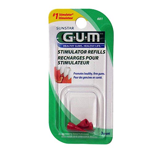 GUM Stimulator Refills 601 3 Each Pack of 4