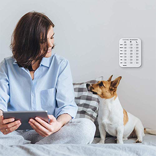 BuyB Dog Feeding Reminder Magnetic Reminder Sticker, 3 Times Dail...