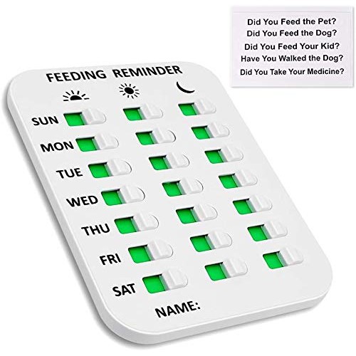 BuyB Dog Feeding Reminder Magnetic Reminder Sticker, 3 Times Dail...