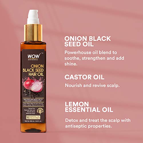 WOW Onion Black Seed Hair Oil for Natural Hair Care & Growth - Es...